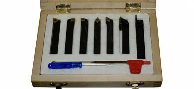 Набор из 7-ми резцов с мех креплением твердосплавных пластин 12х12 мм