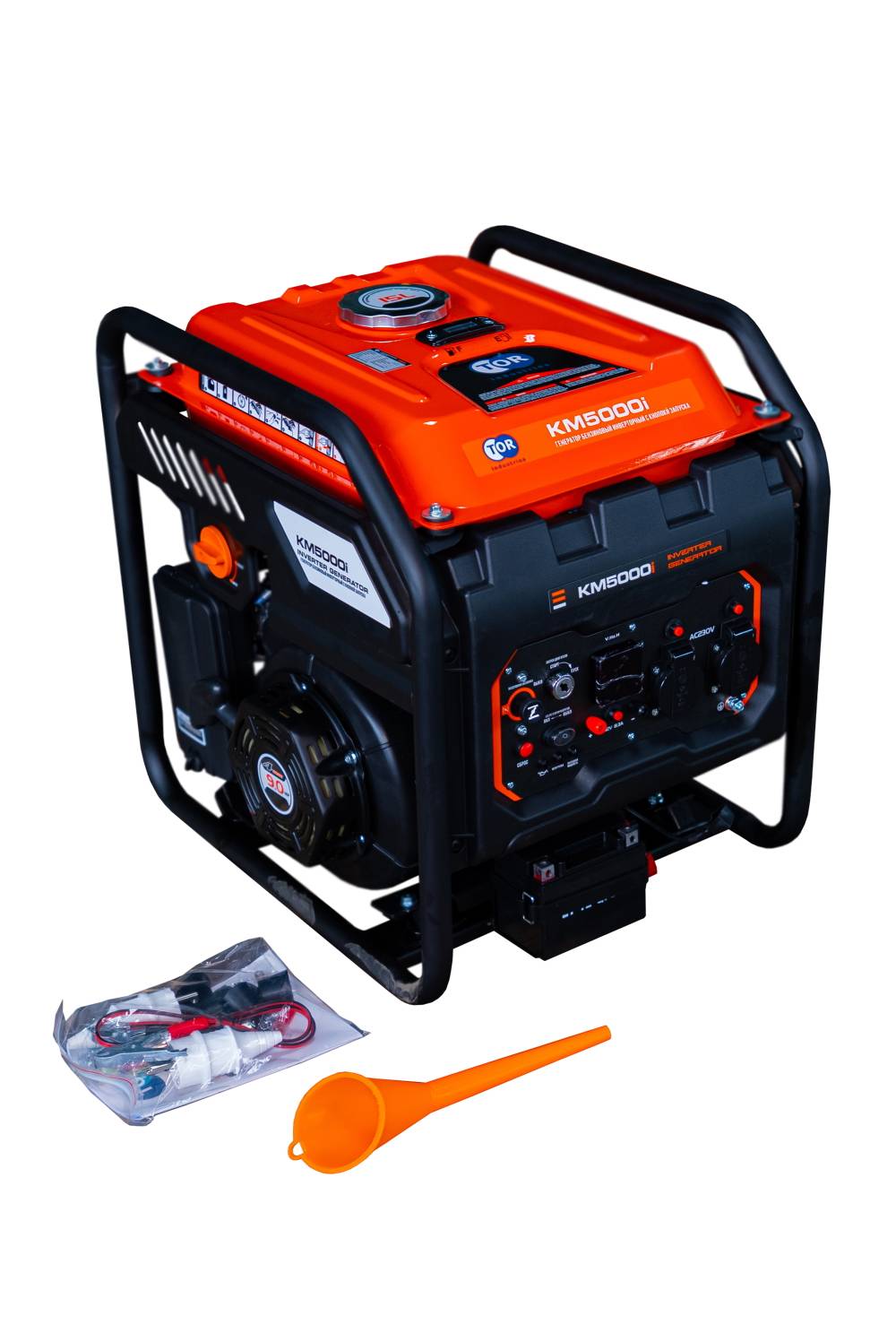 Генератор бензиновый инверторный 5,0 кВт 220В 25 л с электростартером TOR KM5000i