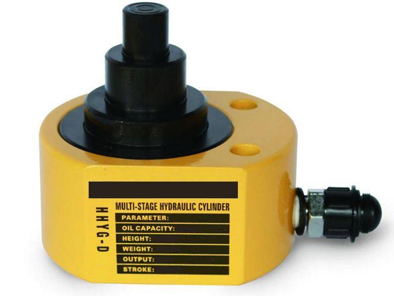 Домкрат гидравлический телескопический низкий TOR ДТ100Г69 100 т (3 уровня)