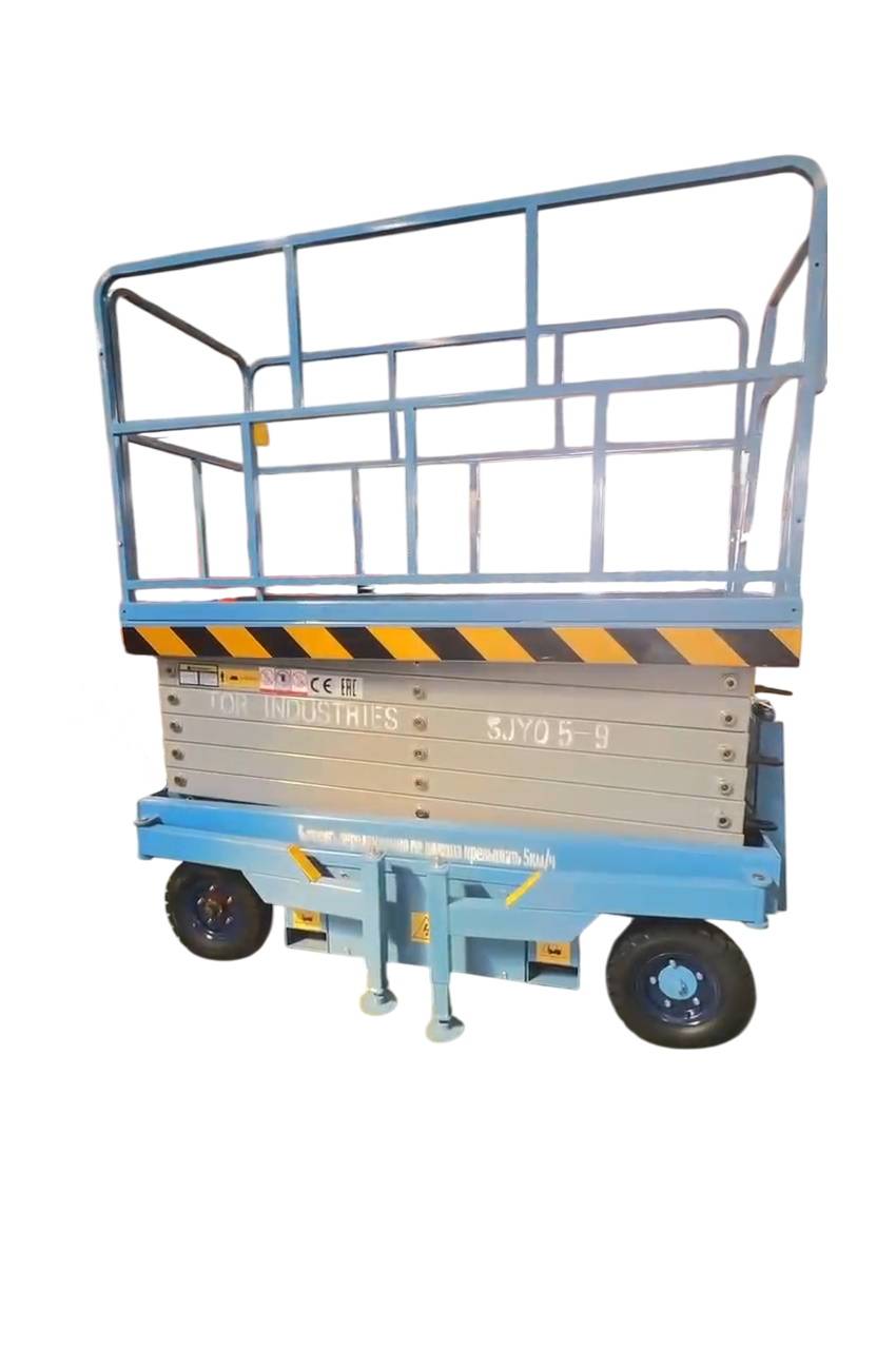 Подъемник ножничный самоходный 500 кг 12/14 м TOR SJY-0,5-12DC аккумуляторный (Y)