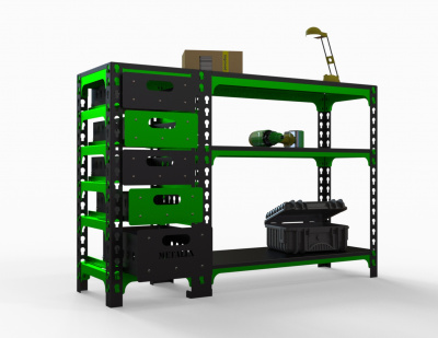 Стол-верстак Metalex c одной тумбой