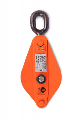 Блок монтажный однорольный с  ушком TOR HQG(L) K1-10,0 т с откидной щекой