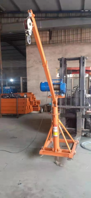 Мини-кран строительный TOR KM с поворотной стрелой и лебедкой KCD (TSA) 300/500 кг 60/30 м 220В