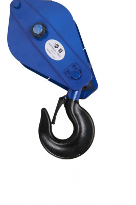 Блок монтажный однорольный с  крюком TOR 2 т с откидной щекой (S)*