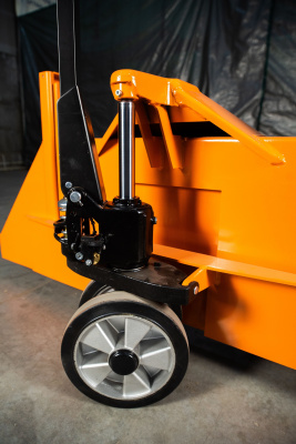 Тележка гидравлическая для бездорожья 1500 кг 800 мм резиновые колеса XILIN HW