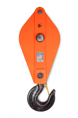 Блок монтажный однорольный с  крюком TOR HQG(L) K1-10,0 т с откидной щекой