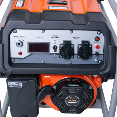 Генератор бензиновый 2,5 кВт 220В 16 л с электростартером и колесами TOR KM3800H