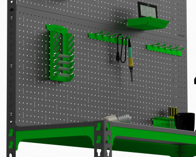 Стол-верстаки Metalex с перфопанелями